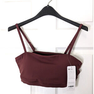 CR Z Yoga Bra Maroon XL Adjustable Spaghetti Straps Removable Pads Workout Top